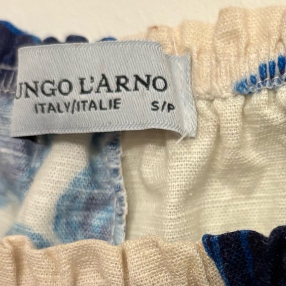 Italian LUNGO L’ARNO Baroque Dress Linen Cotton Blend, Size Small - Picture 2 of 7